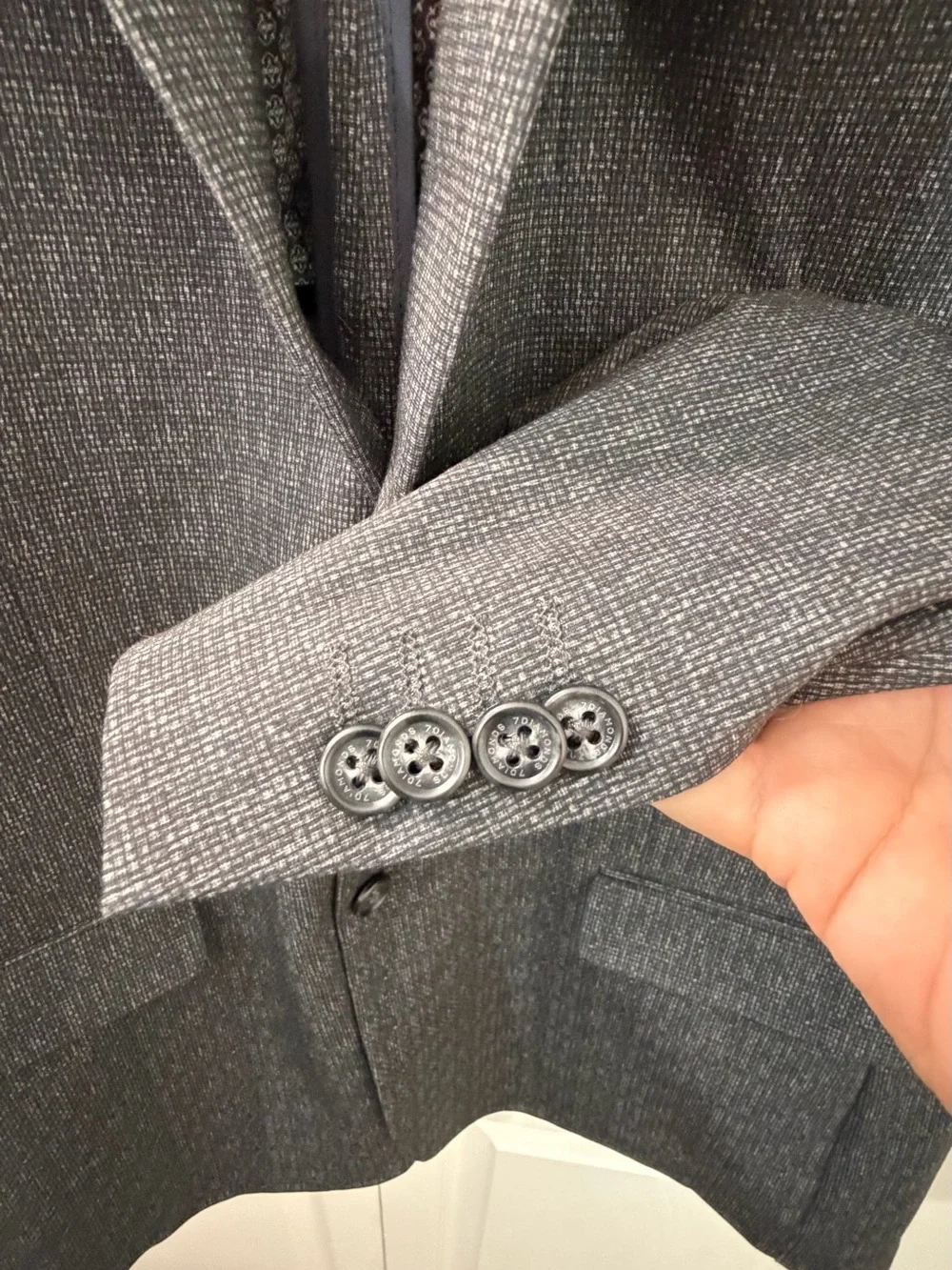 7 Diamonds Starsky Mens XL Gray Stretch Blazer Sport Coat 2 Button Modern Fit
